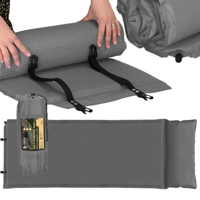 Килимок самонадувний Springos 186 x 53 x 2.5 см з подушкою PM035