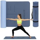 Килимок спортивний Actiget TPE 183 x 61 x 0.6 см для йоги та фітнесу ACT0021 Blue/Sky Blue