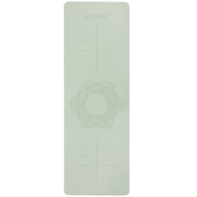 Килимок спортивний Actiget TPE 183 x 61 x 0.6 см для йоги та фітнесу ACT0022 Mint/Black