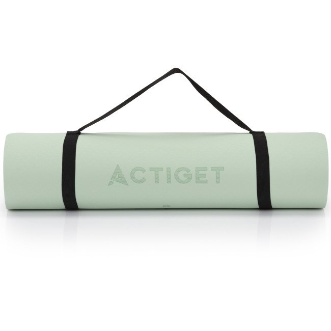 Килимок спортивний Actiget TPE 183 x 61 x 0.6 см для йоги та фітнесу ACT0022 Mint/Black