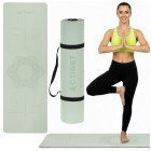 Килимок спортивний Actiget TPE 183 x 61 x 0.6 см для йоги та фітнесу ACT0022 Mint/Black