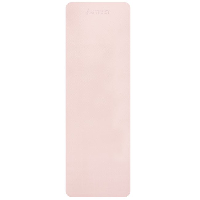 Килимок спортивний Actiget TPE 183 x 61 x 0.6 см для йоги та фітнесу ACT0023 Pink/Grey