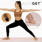 Килимок спортивний Actiget TPE 183 x 61 x 0.6 см для йоги та фітнесу ACT0023 Pink/Grey