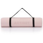 Килимок спортивний Actiget TPE 183 x 61 x 0.6 см для йоги та фітнесу ACT0023 Pink/Grey