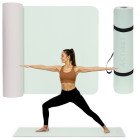 Килимок спортивний Actiget TPE 183 x 61 x 0.6 см для йоги та фітнесу ACT0024 Mint/Grey