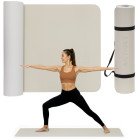 Килимок спортивний Actiget TPE 183 x 61 x 0.6 см для йоги та фітнесу ACT0025 Biege/Grey