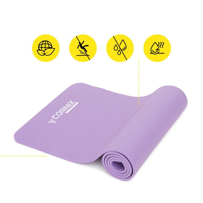 Килимок спортивний Cornix NBR 183 x 61 x 1 cм для йоги та фітнесу XR-0011 Violet