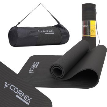 Килимок спортивний Cornix NBR 183 x 61 x 1 cм для йоги та фітнесу XR-0013 Black