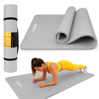 Килимок спортивний Cornix NBR XL 190 x 100 x 1.5 cм для йоги та фітнесу XR-0499 Grey