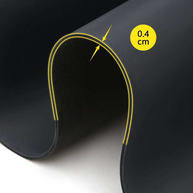 Килимок спортивний Cornix PU 183 x 68 x 0.4 см для йоги та фітнесу XR-0317 Black