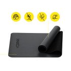 Килимок спортивний Cornix PU 183 x 68 x 0.4 см для йоги та фітнесу XR-0317 Black
