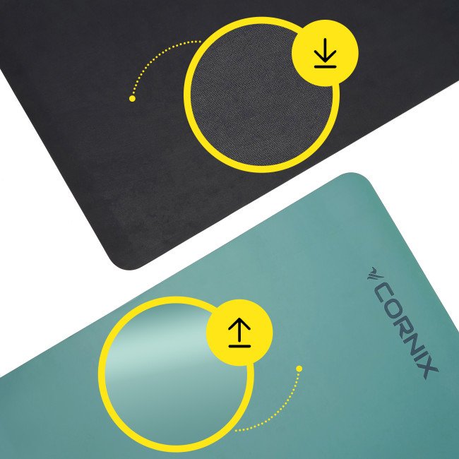 Килимок спортивний Cornix PU 183 x 68 x 0.4 см для йоги та фітнесу XR-0318 Turquoise