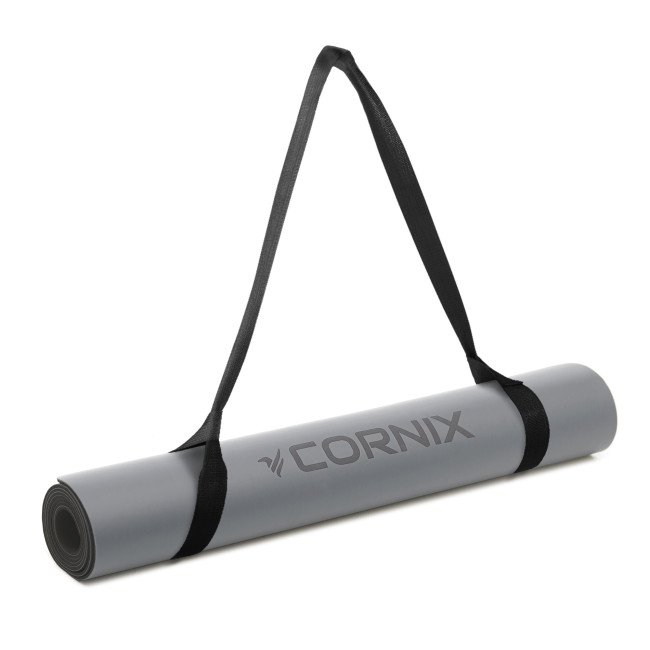Килимок спортивний Cornix PU 183 x 68 x 0.4 см для йоги та фітнесу XR-0320 Grey