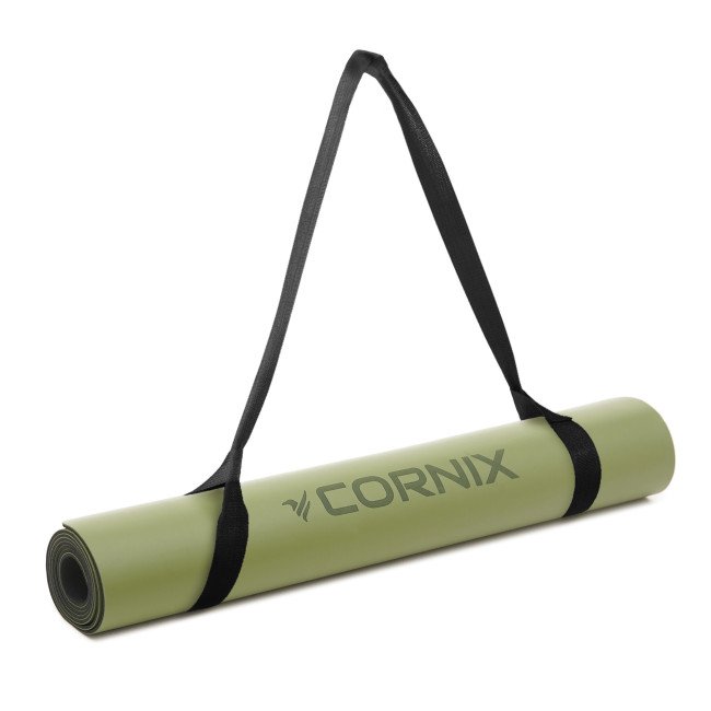 Килимок спортивний Cornix PU 183 x 68 x 0.4 см для йоги та фітнесу XR-0321 Green