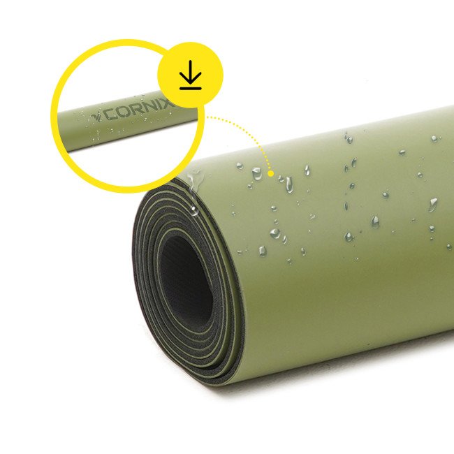 Килимок спортивний Cornix PU 183 x 68 x 0.4 см для йоги та фітнесу XR-0321 Green