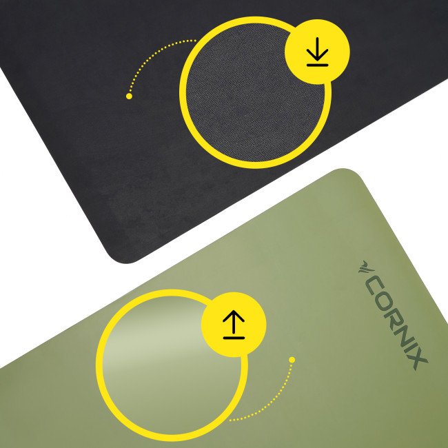 Килимок спортивний Cornix PU 183 x 68 x 0.4 см для йоги та фітнесу XR-0321 Green