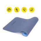 Килимок спортивний Cornix TPE 183 x 61 x 0.6 см для йоги та фітнесу XR-0003 Blue/Sky Blue