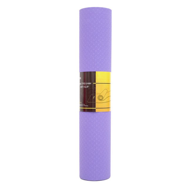 Килимок спортивний Cornix TPE 183 x 61 x 0.6 см для йоги та фітнесу XR-0004 Violet/Purple