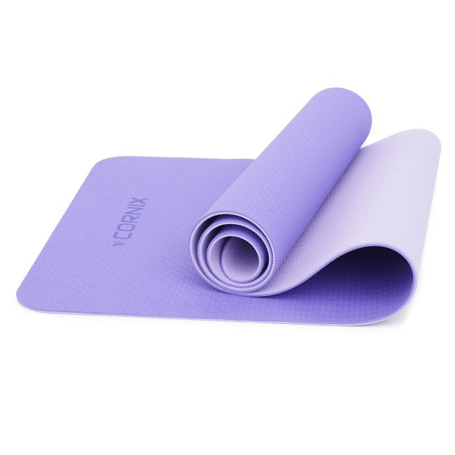 Килимок спортивний Cornix TPE 183 x 61 x 0.6 см для йоги та фітнесу XR-0004 Violet/Purple