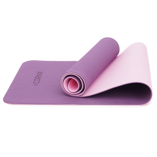 Килимок спортивний Cornix TPE 183 x 61 x 0.6 см для йоги та фітнесу XR-0007 Plum/Rose