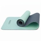 Килимок спортивний Cornix TPE 183 x 61 x 0.6 см для йоги та фітнесу XR-0492 Mint/Navy Blue