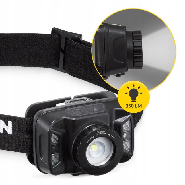 Ліхтар налобний Mountain Goat LED 350 lm акумуляторний, з регулюванням нахилу Black (P-5907739318411)