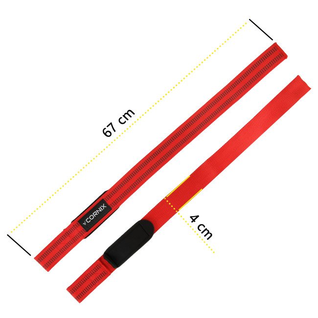 Лямки атлетичні для тяги Cornix Lifting Straps XR-0505 Red