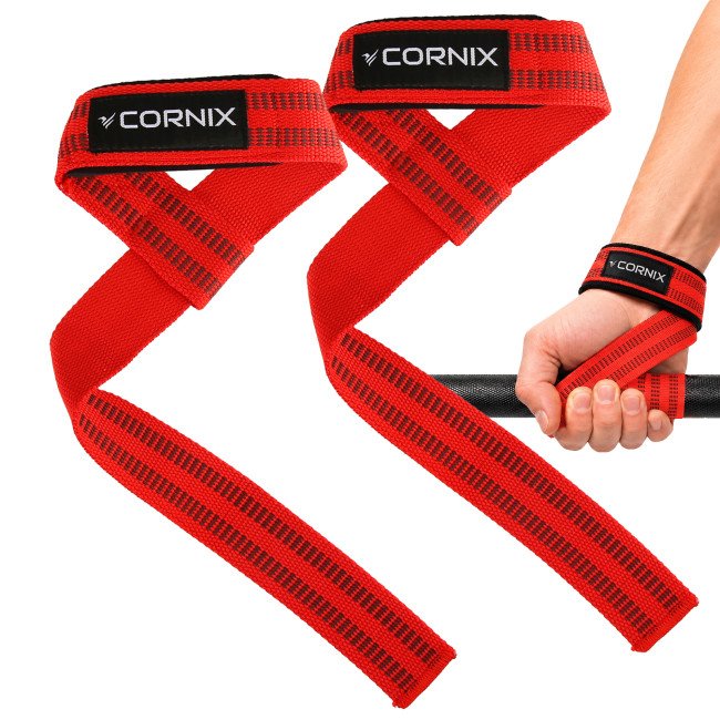 Лямки атлетичні для тяги Cornix Lifting Straps XR-0505 Red