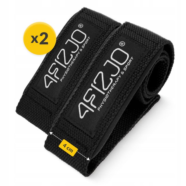 Лямки для станової тяги 4FIZJO Deadlift Straps Black (P-5905973402279)
