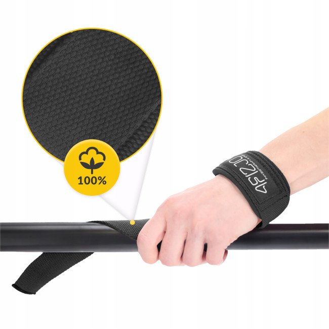Лямки для станової тяги 4FIZJO Deadlift Straps Black (P-5905973402279)