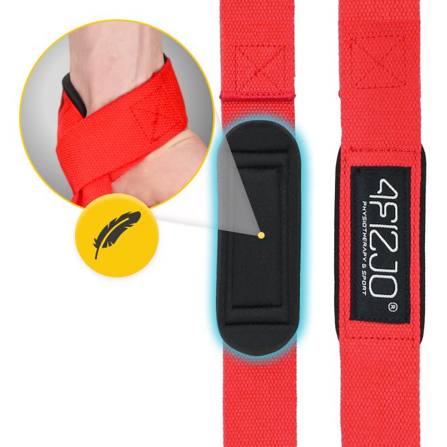 Лямки для станової тяги 4FIZJO Deadlift Straps Red (P-5905973402286)