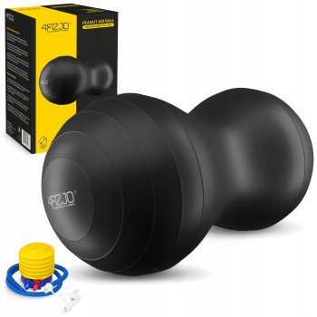М'яч для фітнесу (арахіс) 4FIZJO Air Ball Peanut 45 x 90 см Anti-Burst Black (P-5907739312938)