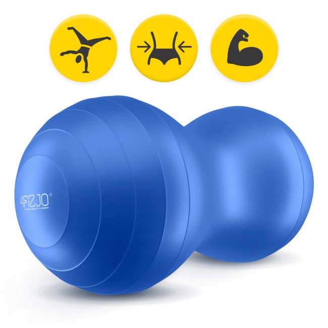 М'яч для фітнесу (арахіс) 4FIZJO Air Ball Peanut 45 x 90 см Anti-Burst Blue (P-5907739312945)
