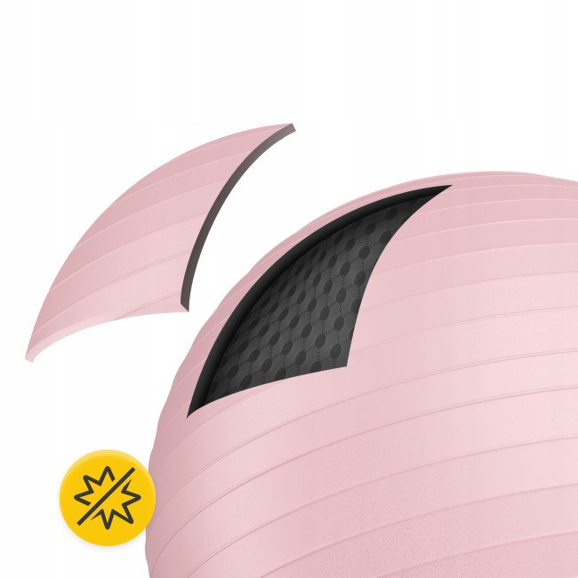 М'яч для фітнесу (фітбол) 4FIZJO 55 см Anti-Burst Pink (P-5907739316271)
