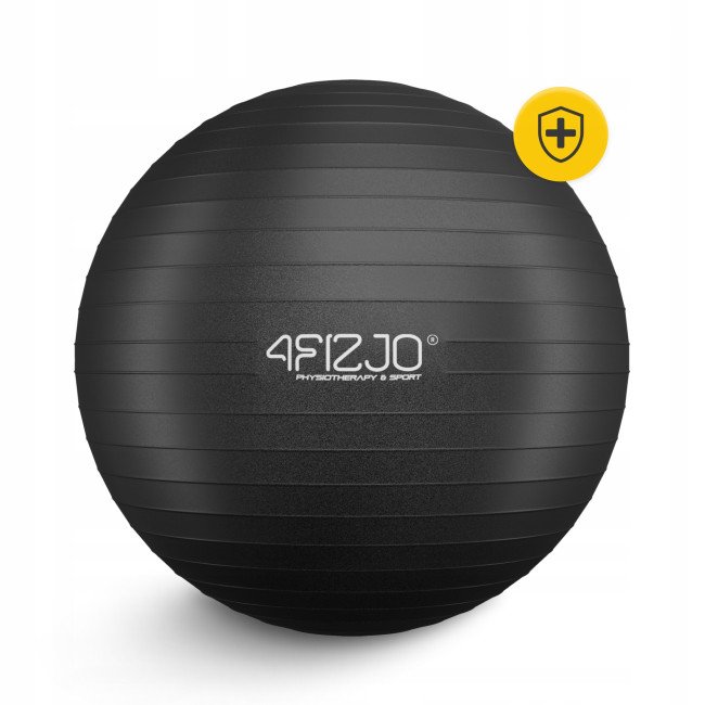 М'яч для фітнесу (фітбол) 4FIZJO 75 см Anti-Burst Black (P-5907739316370)