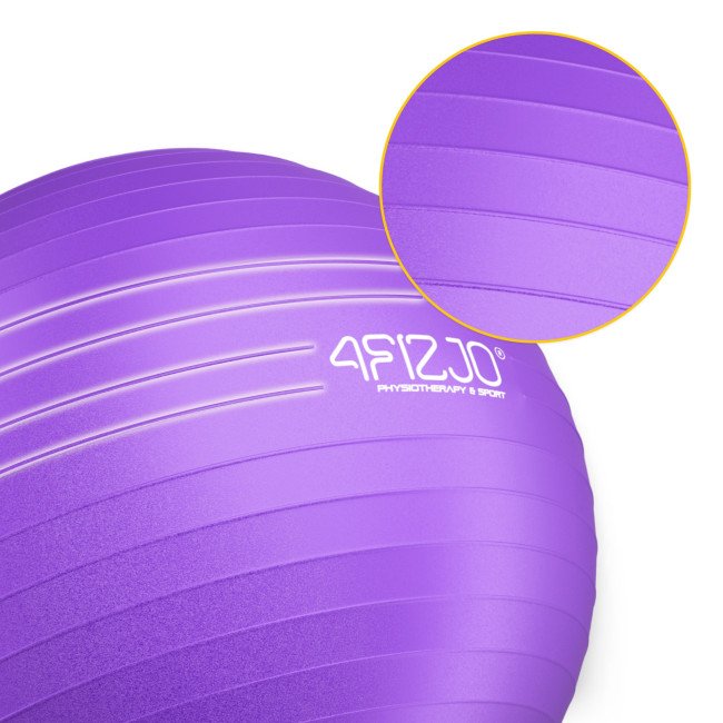 М'яч для фітнесу (фітбол) 4FIZJO 75 см Anti-Burst Violet (P-5905973404815)