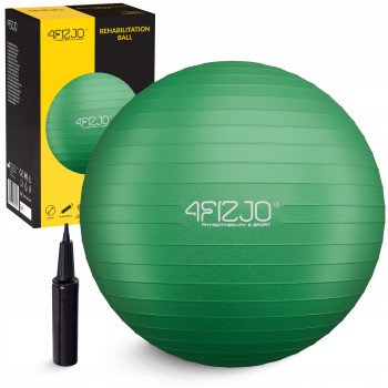 М'яч для фітнесу (фітбол) 4FIZJO 85 см Anti-Burst Green (P-5907739316394)