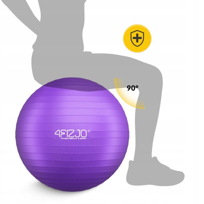 М'яч для фітнесу (фітбол) 4FIZJO 85 см Anti-Burst Violet (P-5905973404846)