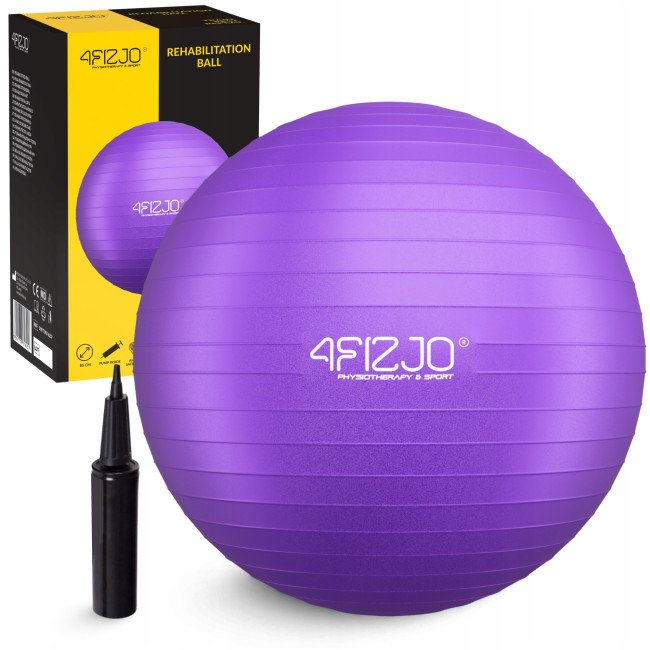 М'яч для фітнесу (фітбол) 4FIZJO 85 см Anti-Burst Violet (P-5905973404846)