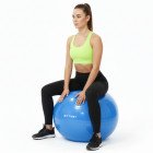 М'яч для фітнесу (фітбол) Actiget 55 см з насосом ACT0142 Blue