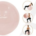 М'яч для фітнесу (фітбол) Actiget 65 см з насосом ACT0143 Light Pink