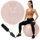 М'яч для фітнесу (фітбол) Actiget 65 см з насосом ACT0143 Light Pink