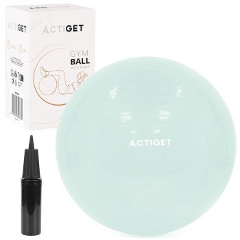 М'яч для фітнесу (фітбол) Actiget 65 см з насосом ACT0144 Mint
