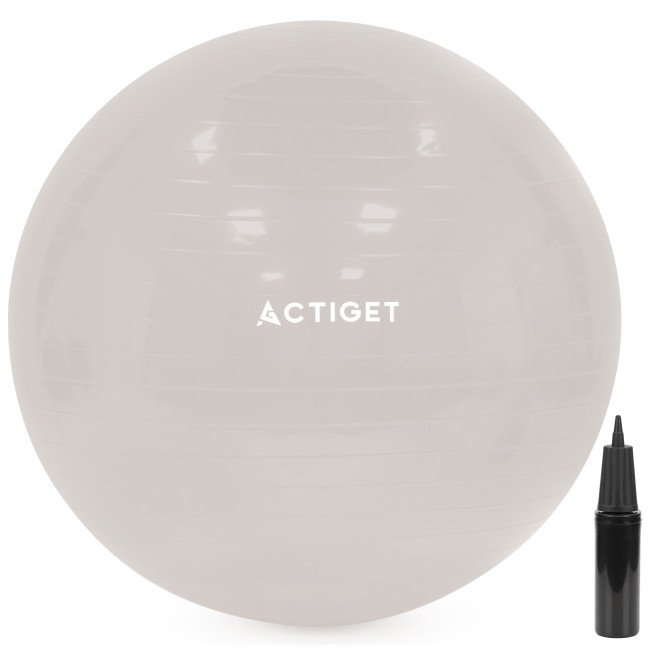 М'яч для фітнесу (фітбол) Actiget 65 см з насосом ACT0145 Biege