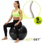 М'яч для фітнесу (фітбол) Actiget 75 см з насосом ACT0146 Black
