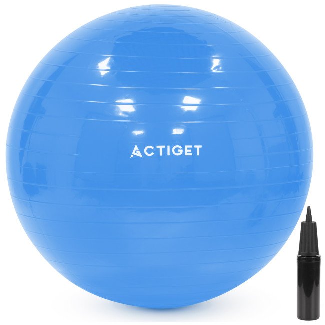 М'яч для фітнесу (фітбол) Actiget 75 см з насосом ACT0147 Blue