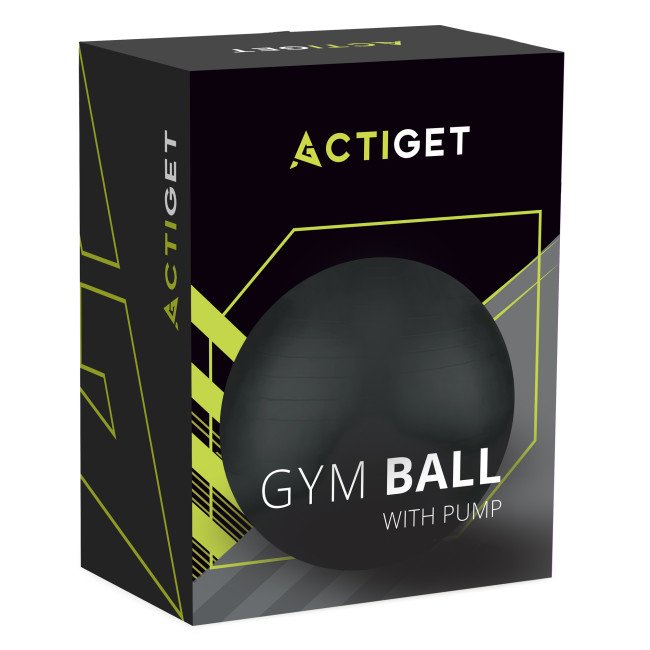 М'яч для фітнесу (фітбол) Actiget 85 см з насосом ACT0148 Black