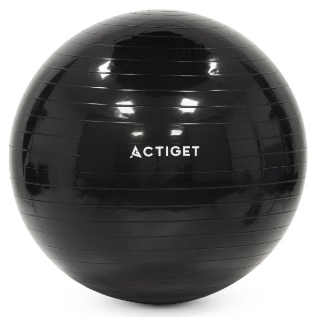 М'яч для фітнесу (фітбол) Actiget 85 см з насосом ACT0148 Black