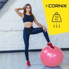 М'яч для фітнесу (фітбол) Cornix 55 см Anti-Burst XR-0017 Pink