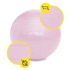 М'яч для фітнесу (фітбол) Cornix 55 см Anti-Burst XR-0361 Light Pink
